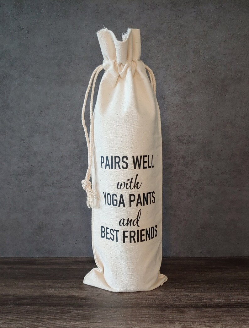 Canvas Wine Bag / Reusable Wine Bag / Wine Gift Bag / Etsy