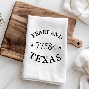 Address Kitchen Towel Custom Housewarming Gift Idea New Home Owners Gift for Closing Gift for Buyers New Home Personalized Dish Towel Custom