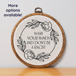 Wash Your Hands Funny Embroidery Wall Art Funny Bathroom Decor Snarky Home Decor Funny Cross Stitch Pattern Custom Kitchen Decor Dorm Room