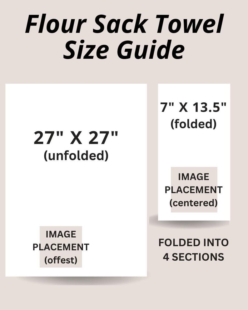 a stack of towels with measurements for each towel