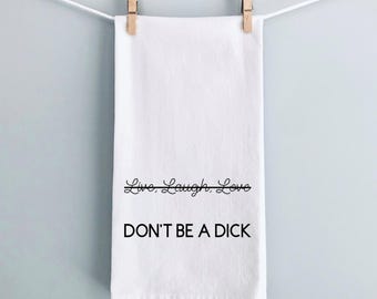 Vulgar Kitchen Towel Funny Home Decor Inappropriate Custom Gift Idea New Home Motivational Quote Novelty Dish Towel Funny Housewarming Gift