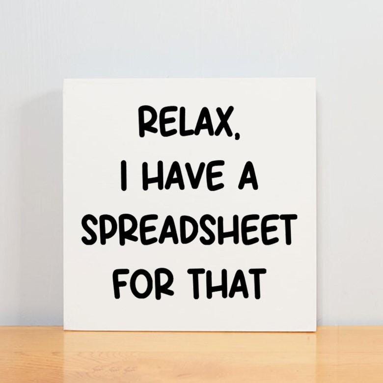 Funny Desk Sign Relax I Have a Spreadsheet for That Office Decor Desk Decor Custom Coworker Gift for Boss Funny Accountant Spreadsheet Decor