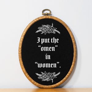 Gothic Embroidery Wall Decor Funny Cross Stitch Wall Art Custom Dark Humor Embroidery Pattern Unique Home Decor Customizable Goth Girl Gift