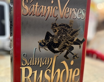 I versetti satanici di Salman Rushdie, prima edizione americana, romanzo, letteratura anni '80, libro da collezione, reperto raro