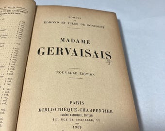 Antique Book • Nouvelle Édition of Madame Gervaisiais, Collectible Book, Rare Book, Vintage Book, 1900 Edition