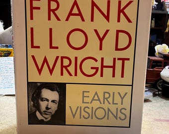 Frank Lloyd Wright Early Visions Book, Fotografia, Arquitetura, Livro de Mesa de Centro, Anos de Oak Park, Edição de 1995