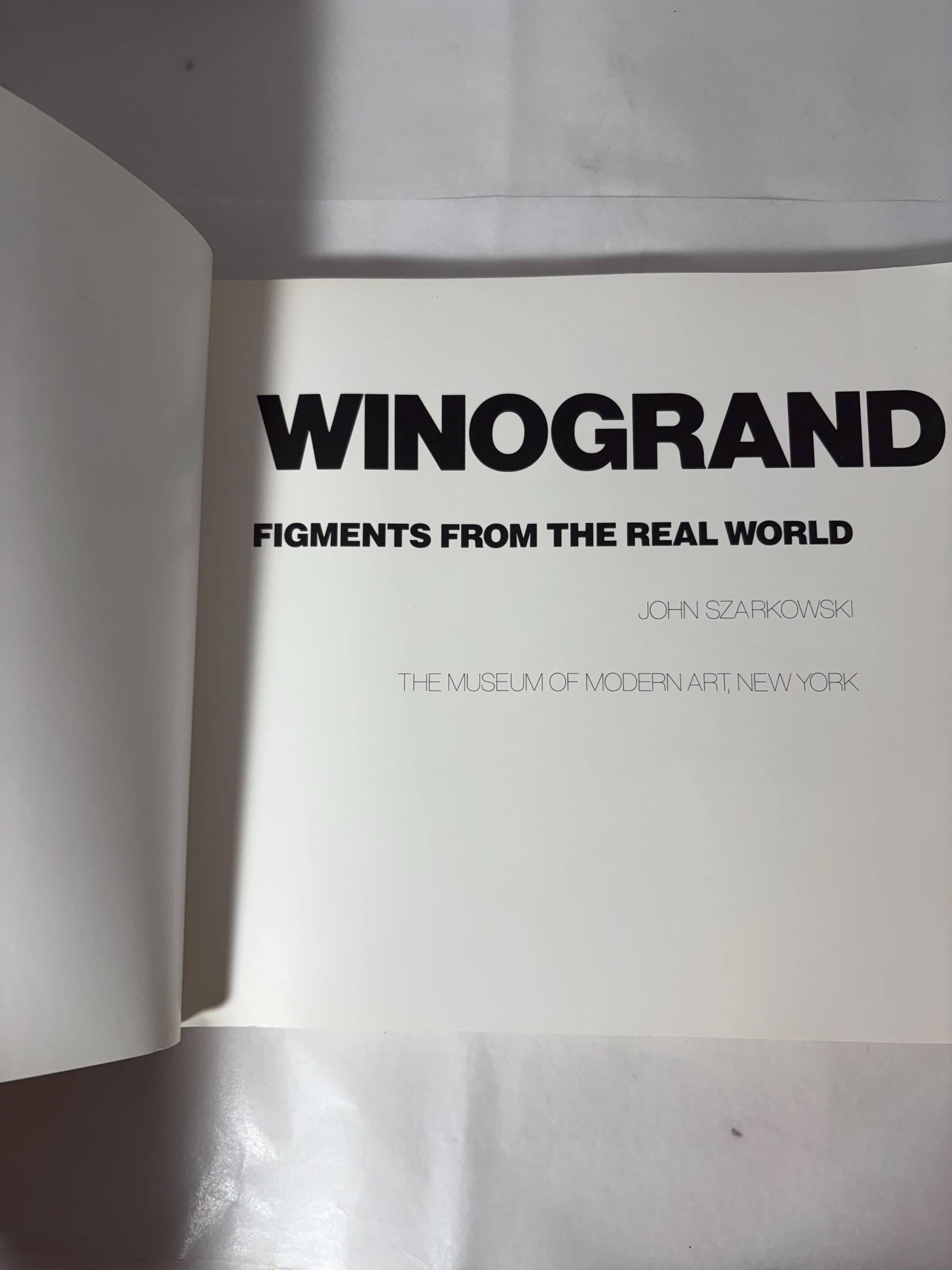 Winogrand Figments From the Real World Book, Moma Photography