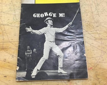 Georges M ! Affiche de pièce de théâtre de Broadway, avril 1968, souvenirs de théâtre, Joel Grey, Bernadette Peters, comédie musicale George M Cohan