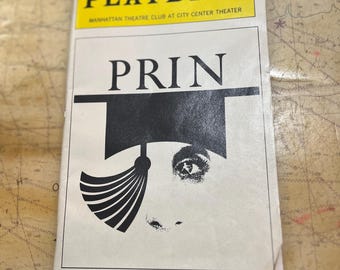 Prin Off Broadway Play Playbill, June 1990 Collectible, Theater Memorabilia, Andrew Davies Playbill, Eileen Atkins