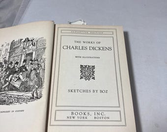Obras de Charles Dickens, Libros antiguos de Dickens, Libros vintage de Dickens, Libros decorativos, Literatura clásica