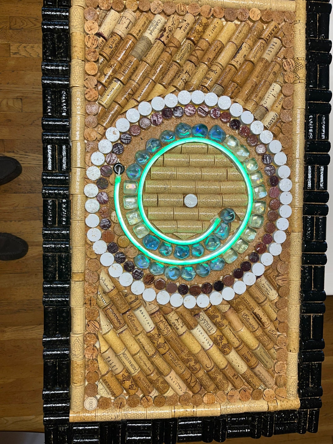 Custum WINEWORKZ Wine Cork Mural With Usb/l.e.d. Etsy