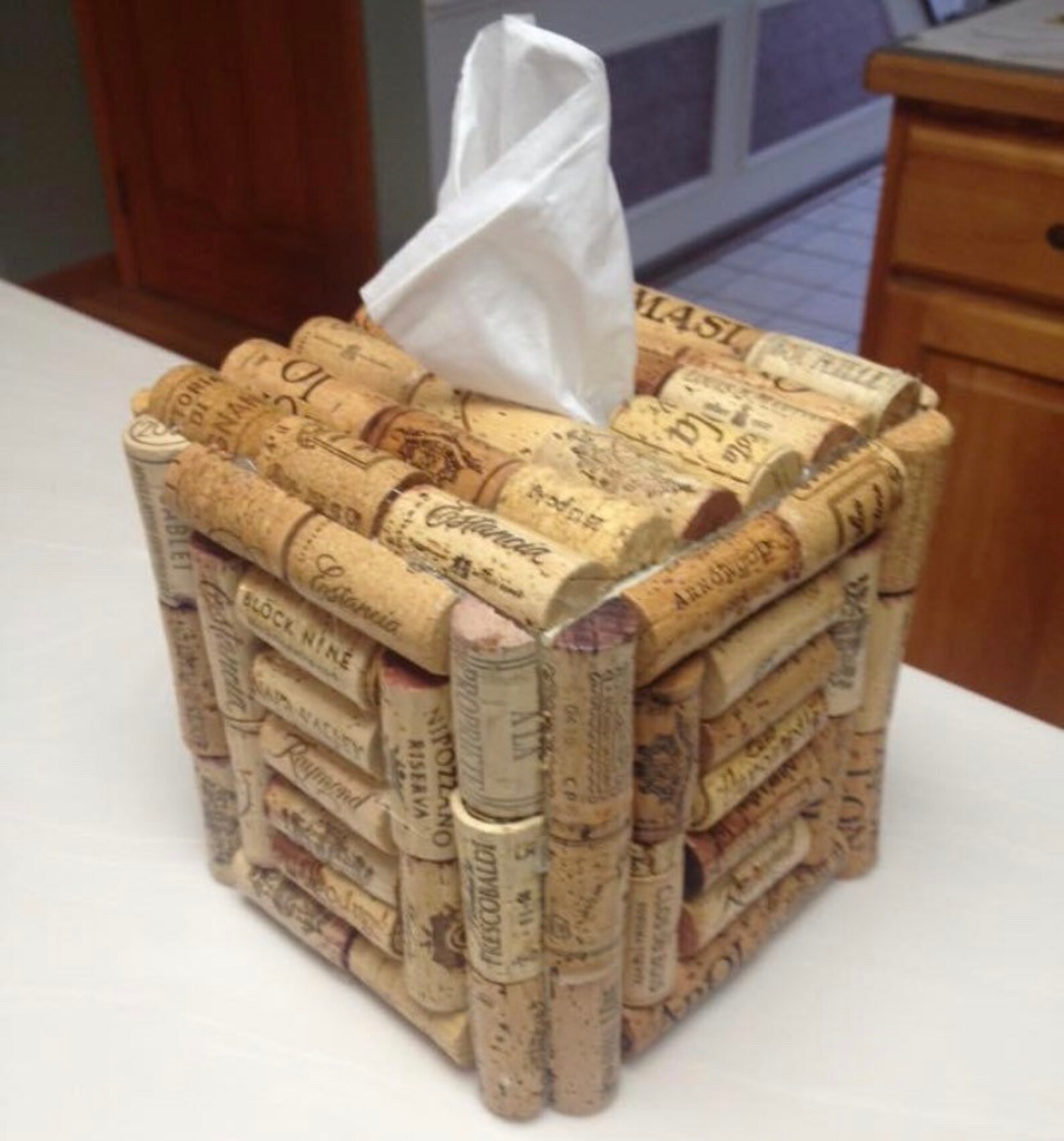 Wine Cork Tissue Holder Etsy
