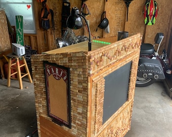 Amazing wine cork host stand / podium