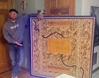 custum wine cork mural