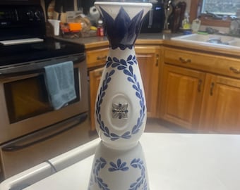 empty CLASE AZUL tequila bottle