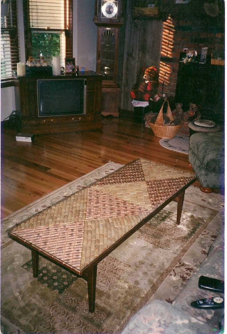 Custom Made Wine Cork Table Etsy