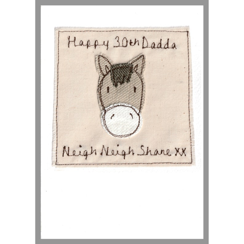 Personalised Embroidered Horse Card Pony Birthday Card For Girl Or Boy Birthday Card From The Horse Horse Lovers Card Thank You Card image 8