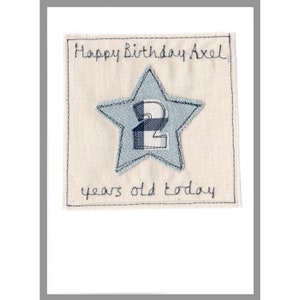 Personalised Embroidered Special Age Birthday Card For Him Star Birthday Card For 1st 18th 21st 30th 40th 50th 60th 70th 80th 90th 100th image 4