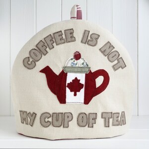 Personalised Embroidered Canadian Flag Tea Cosy - Canada Teapot Cover ...