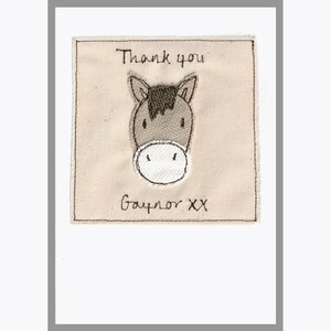 Personalised Embroidered Horse Card Pony Birthday Card For Girl Or Boy Birthday Card From The Horse Horse Lovers Card Thank You Card image 9