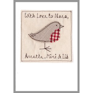 Personalised Embroidered Robin Card Robins Appear When Loved Ones Are ...