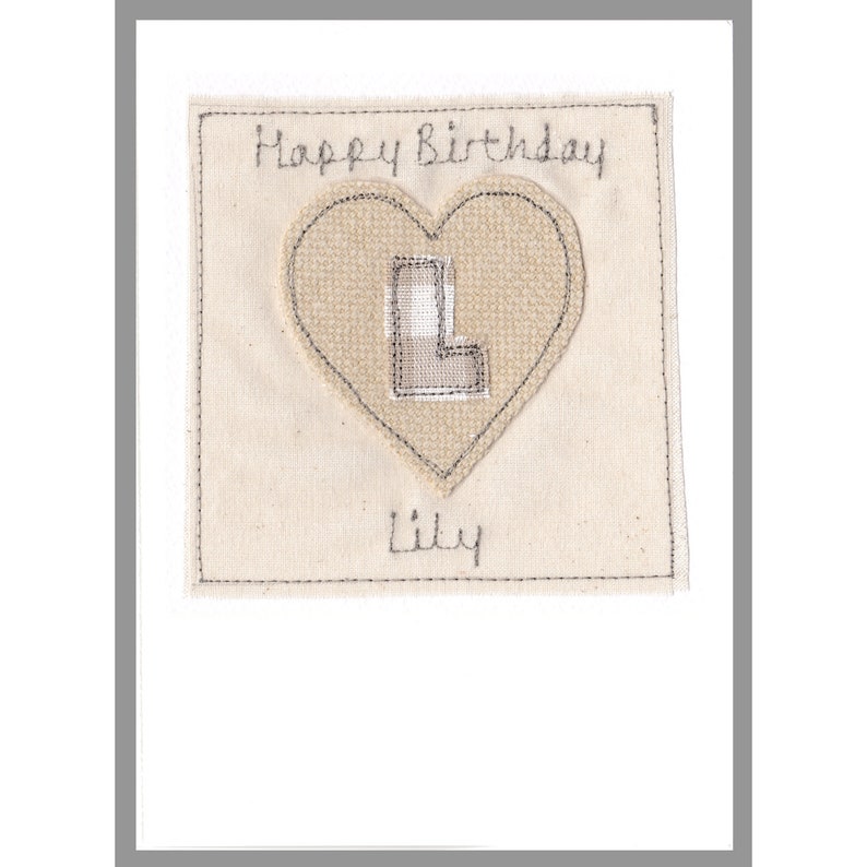 New Baby Girl Card Girls Birthday Card Personalised Initial Heart Card Pink Heart Card Girls Christening Card Naming Day Card