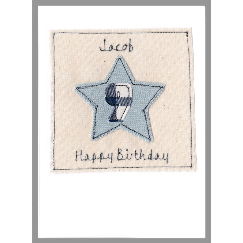 Personalised Embroidered Special Age Birthday Card For Him Star Birthday Card For 1st 18th 21st 30th 40th 50th 60th 70th 80th 90th 100th image 6
