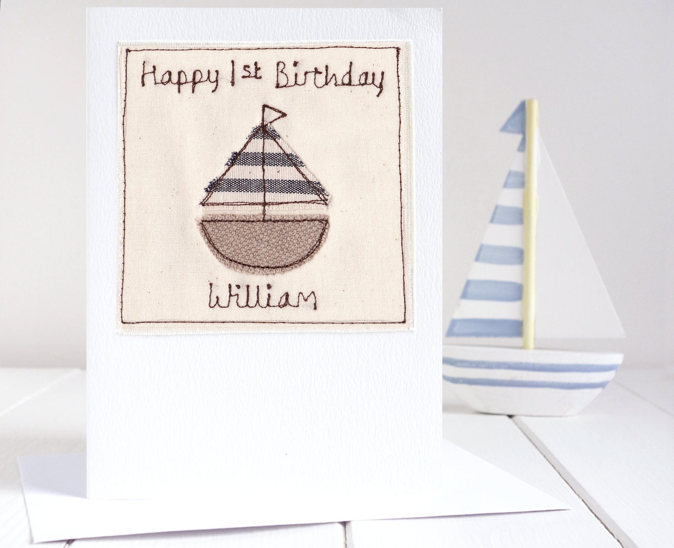 Boat Birthday Card Personalised Sailing Boat Card Nautical | Etsy