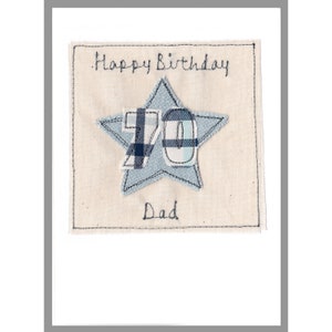 Personalised Embroidered Special Age Birthday Card For Him Star Birthday Card For 1st 18th 21st 30th 40th 50th 60th 70th 80th 90th 100th image 8