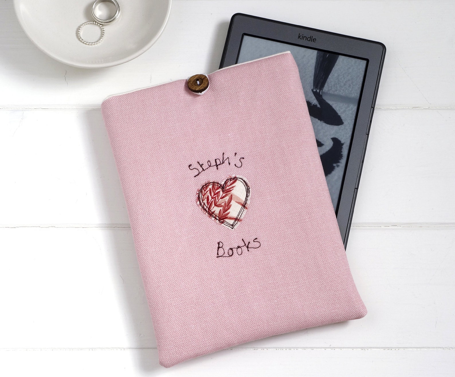 Personalised Kindle Case Embroidered Kindle Cover Mini Etsy