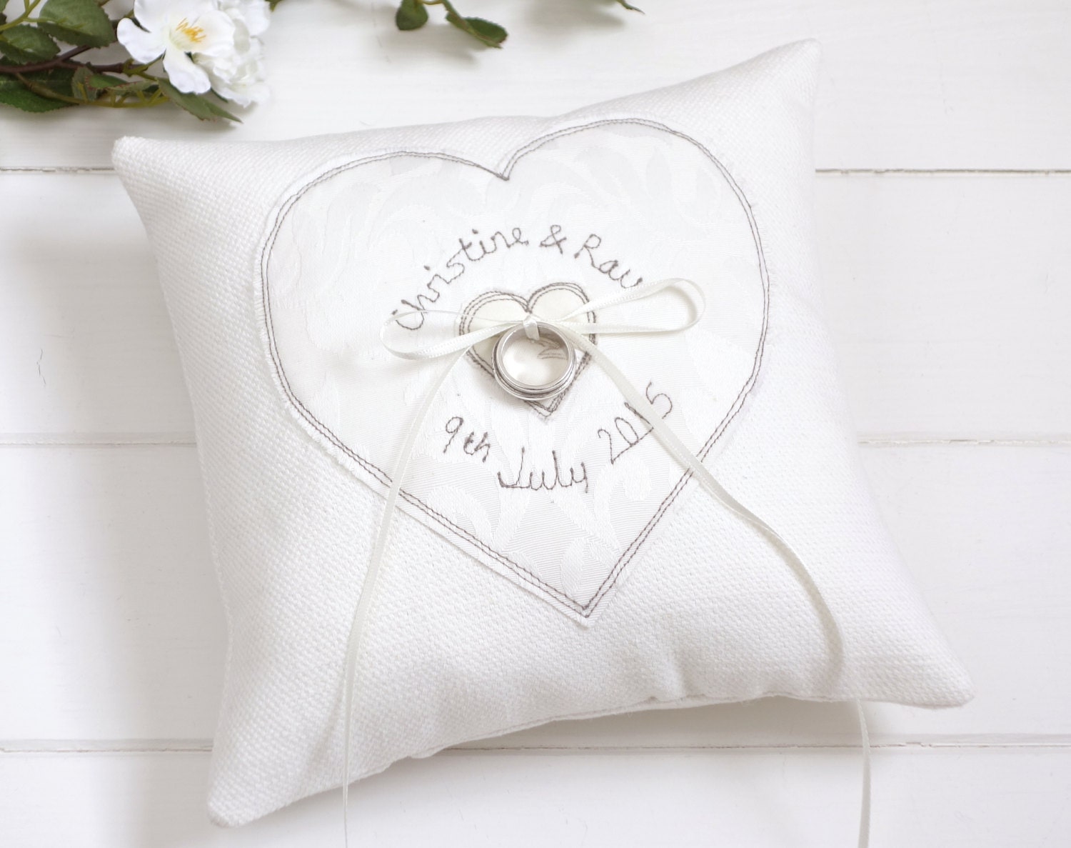 personalised ring cushion