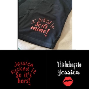 Valentine's Iron On Transfer / I licked it Iron On / Boxer Briefs Iron on / Boyfriend Gift Ideas / His And Hers / Choking Hazard / Slippery