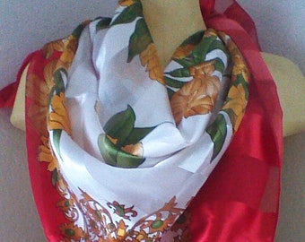 Vintage Scarf / Large Scarf / Shawl / Cover