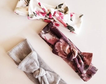 Baby Headbands / 3 Pack Bow Knot Headband / Soft Headband for Baby