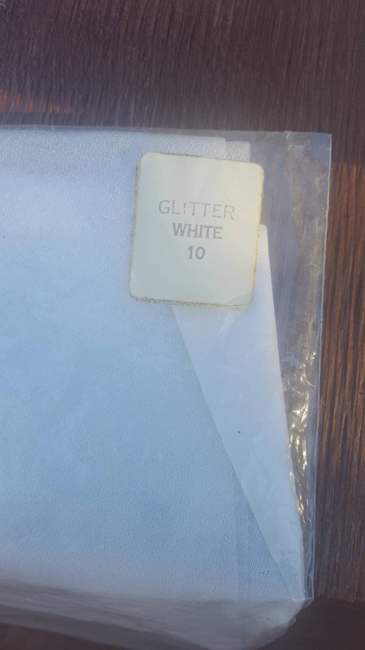 Vintage Garter Stockings / Glitter White / Mod Glitter for Short Skirts  White Hosiery / Retro Panty Hose / Pin Up / Stockings / Garter Belt