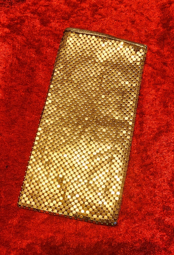 Vintage Gold Metal Mesh Case / Whiting & Davis  / 