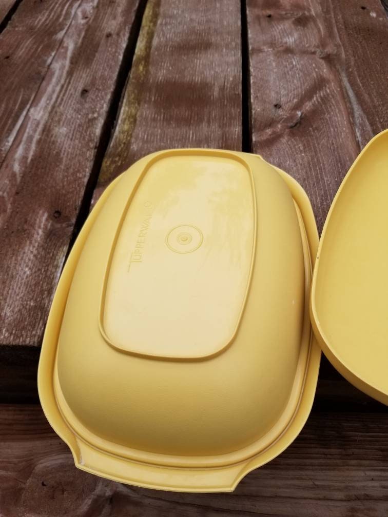 Vintage Harvest Gold Tupperware / 2 Piece / Replacements / Bowl with