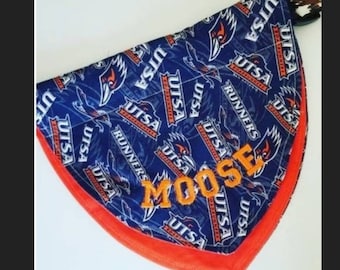 UTSA Dog Bandana / Personalized Pet Neckwear / Embroidered Doggie Bandana / Over the Color Roadrunners Bandana