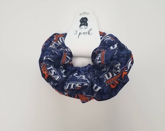 3 Pack Scrunchies / Roadrunner Hair Ties / Game Day Hair Scrunchie / Single