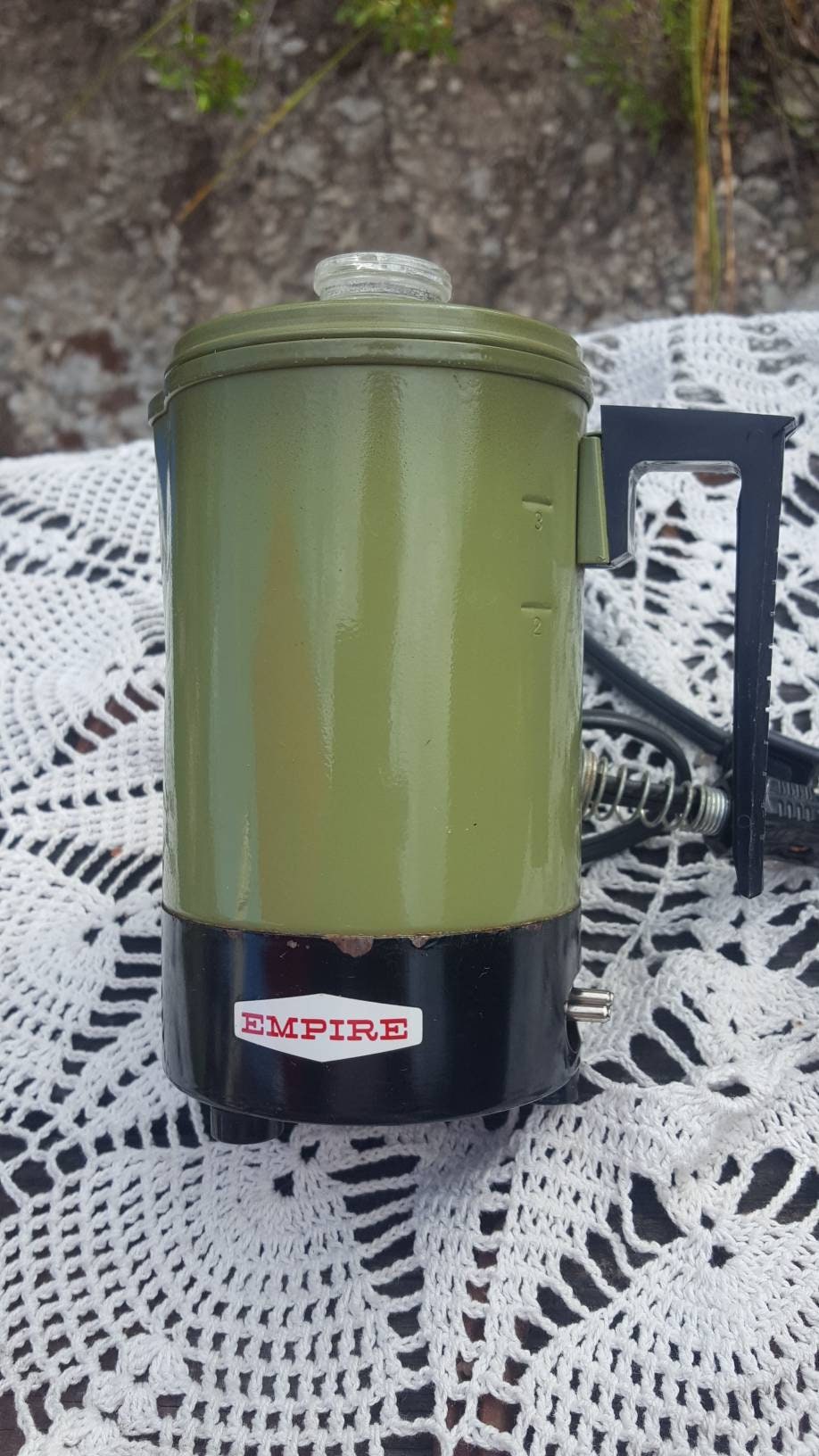 Vintage Percolator / Avocado Green EMPIRE Coffee Maker / Travel