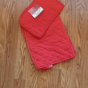 Vintage 2 Piece Appliance Cover Set / Embroidery / DIY / Kitchen Decor / NOS / Red Toaster Cover / Quilted Appliance Covers