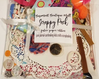 Junk Journal Bundle / Craft Scrappy Pack / Card Making Supplies / Embellishments / Paper Crafts