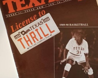 Texas Longhorns Program / 1990 / A&M / Ephemera / Sports Program / Lady Longhorns / Lady Aggies / Basketball