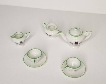 Vintage Porcelain Miniature Tea Set