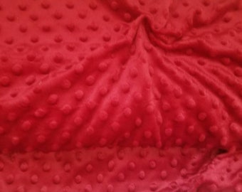 Regal Red Bubble Plush Fleece / Regal Red Heavenly Plush Fleece