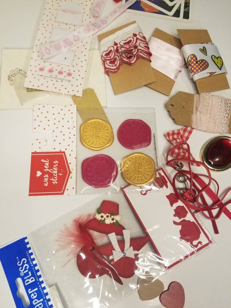 Kanban Crafts Rambling Rose Floral Kit Bundle Lot Papers Inserts Cardmaking 