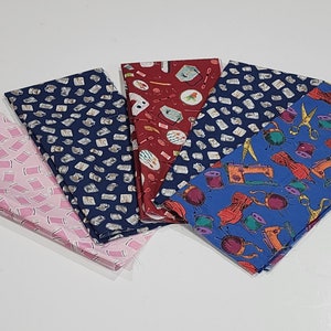Sewing Theme Fabric Bundle / Sewing Room Fabric / Sewing Notions Fabric Bundle