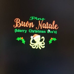 Merry Christmas Apron / Buon Natale Gift / Party Apron / Family Baking Apron / Squad  / Italian Christmas