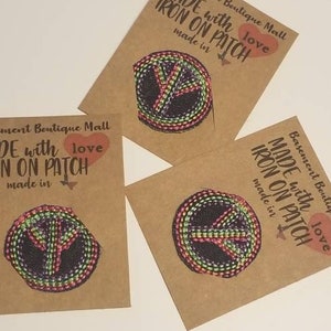 Peace Patch / Iron On Denim Patch / PEACE