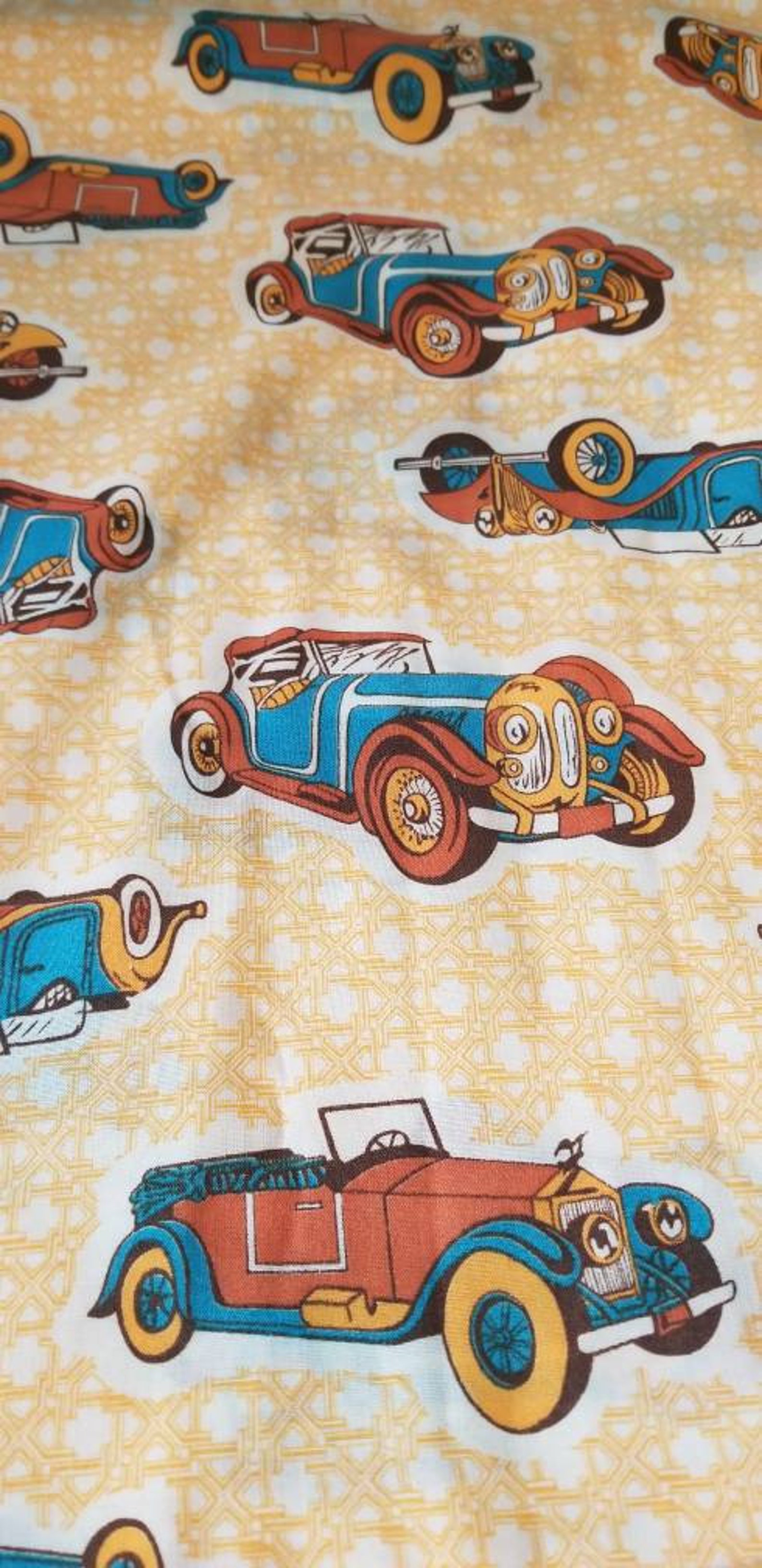 Vintage Car Fabric / vintage cars Vintage automobile Fabric / Etsy